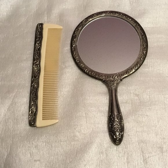 Vintage Art Deco mirror & comb vanity set - Picture 1 of 4